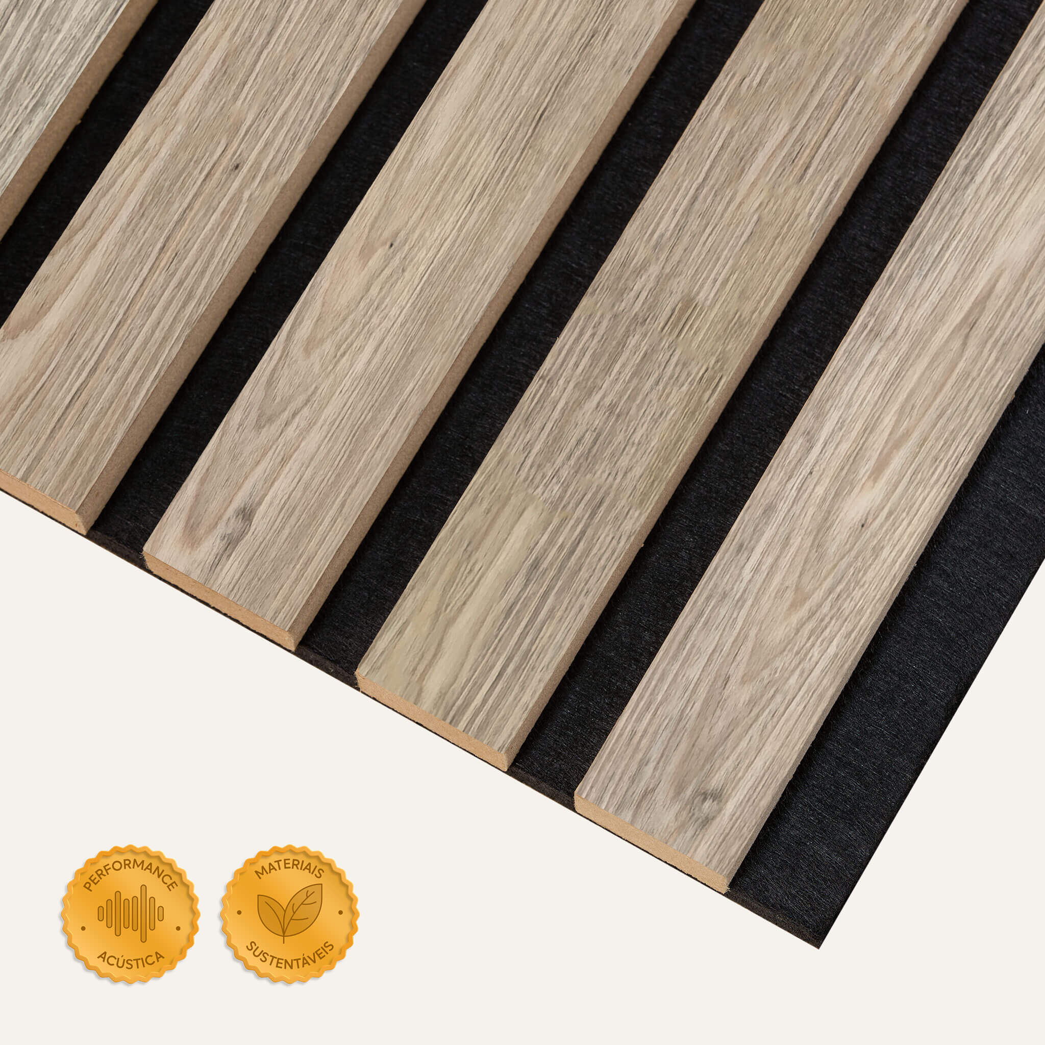 Painel Ripado Acústico | Freijó